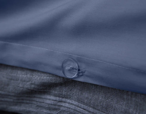 The Linen Blend Duvet Cover Sets feature button closures for a modern feel.