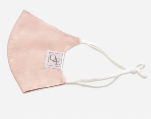 Silk Reusable Face Mask for Kids in Blush Pink.