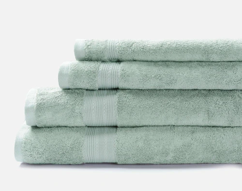 TENCEL™ Modal Cotton Towels in Seafoam Green.