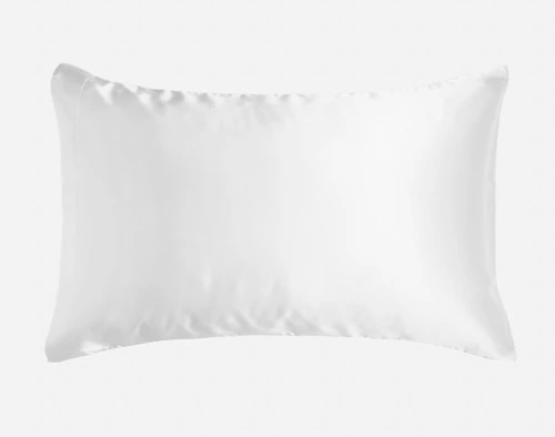 White Pillowcase in Queen size over a pillow