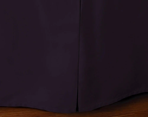 Cotton Blend Bedskirt in Plum.