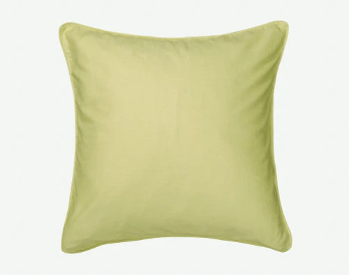 Our Linen Look Euro Sham in Willow Light Green sitting on a white background.