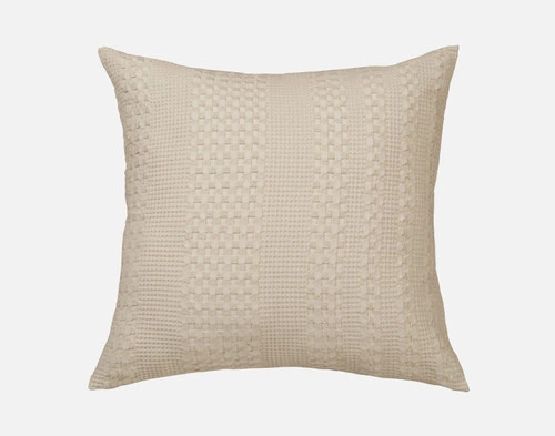 Our Waffle Cotton Euro Sham in Neutral sitting against a white background.