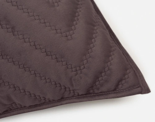 One closed corner of our Quilted Chevron Euro Sham in _____.