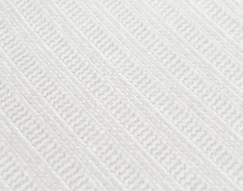 Close-up of our Chenille Sherpa Hot Water Bottle in White to show its textured chenille sherpa surface.