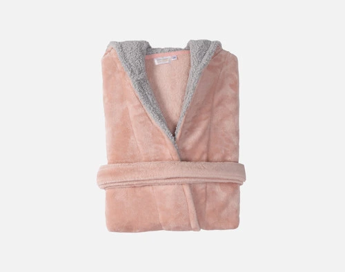 Fleece Boucle Bathrobe - Blush