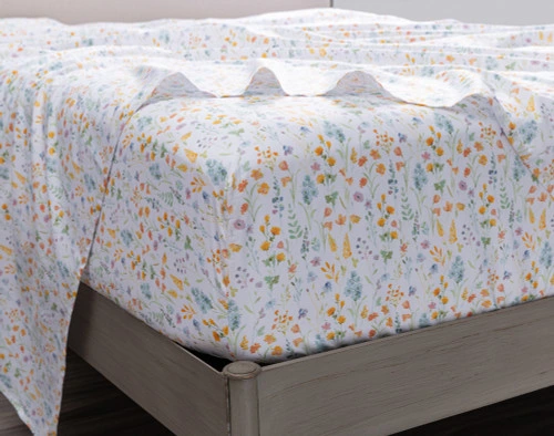 Fitted sheet for our Flower Field Organic Cotton Sheet Set.