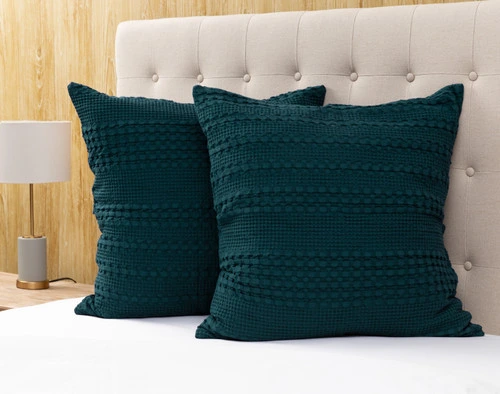 Waffle Cotton Euro Sham - Teal