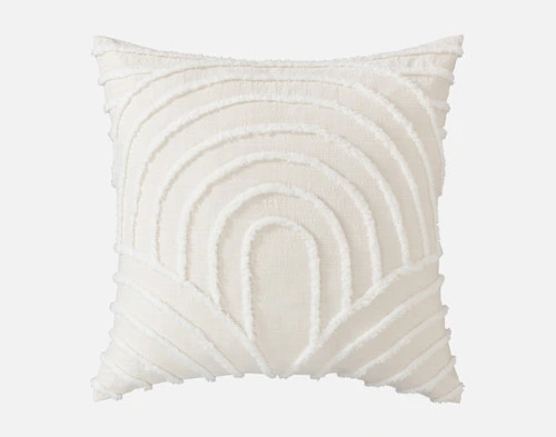 Front view of our Sonrisa Euro Sham resting against a solid white background.