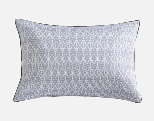 Front view of the reverse on our Tamarak Pillow Sham sitting against a solid white background.