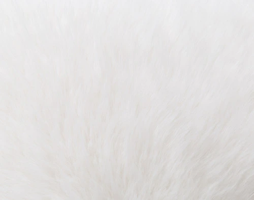 Close-up on the faux fur surface on our Polar Fur Euro Sham in White.