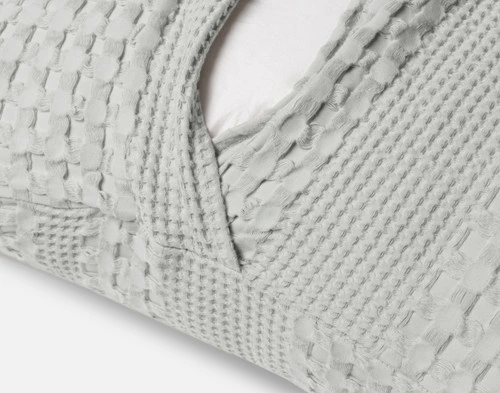 Waffle Cotton Euro Sham - Silver