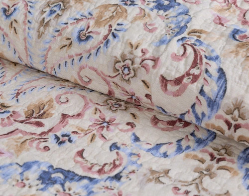 Close view of the cotton softness on the surface of our Misha Cotton Quilt Set.