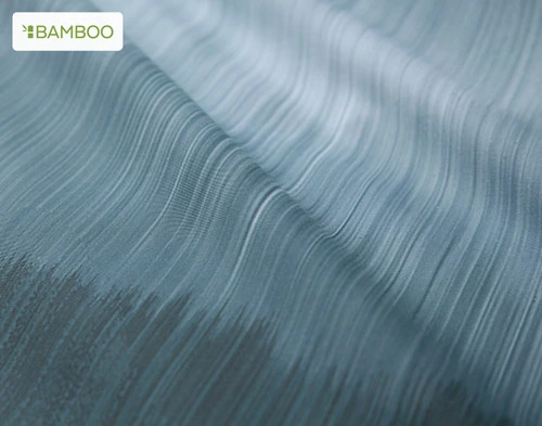 Close-up on the detailed lines on the surface pattern of our Horizons Duvet Cover.