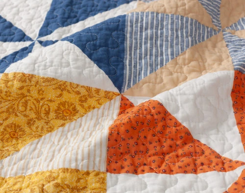 Darcy Pinwheel Patch Cotton Quilt Set