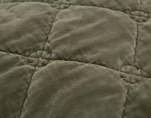 Close-up on the diamond stitching on our Silas Quilt Set.