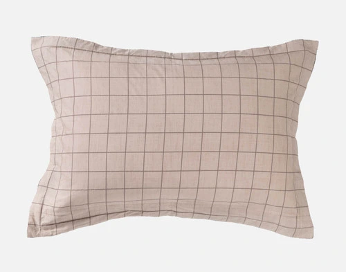 Reverse view of the smooth gridline pattern on the back of our Marlon Pillow Sham.