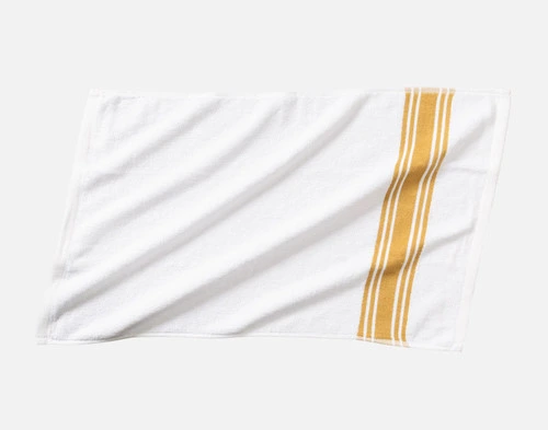 3-Piece Cotton Towel Set - White & Bronze