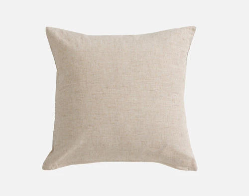 The reverse side of our Bayview Square Cushion Cover on a white background.