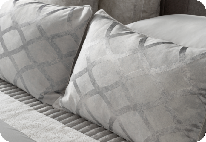 Our Metropolitan Pillow Shams dressing the head of a bed.